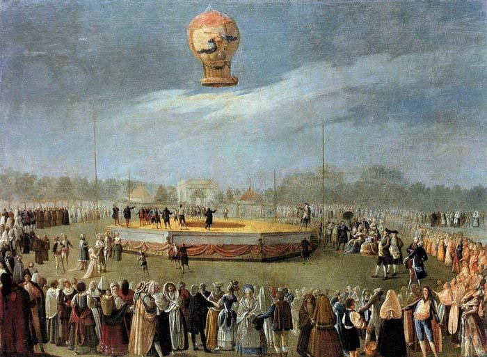Carnicero, Antonio Ascent of the Balloon in the Presence of Charles IV and his Court oil painting picture